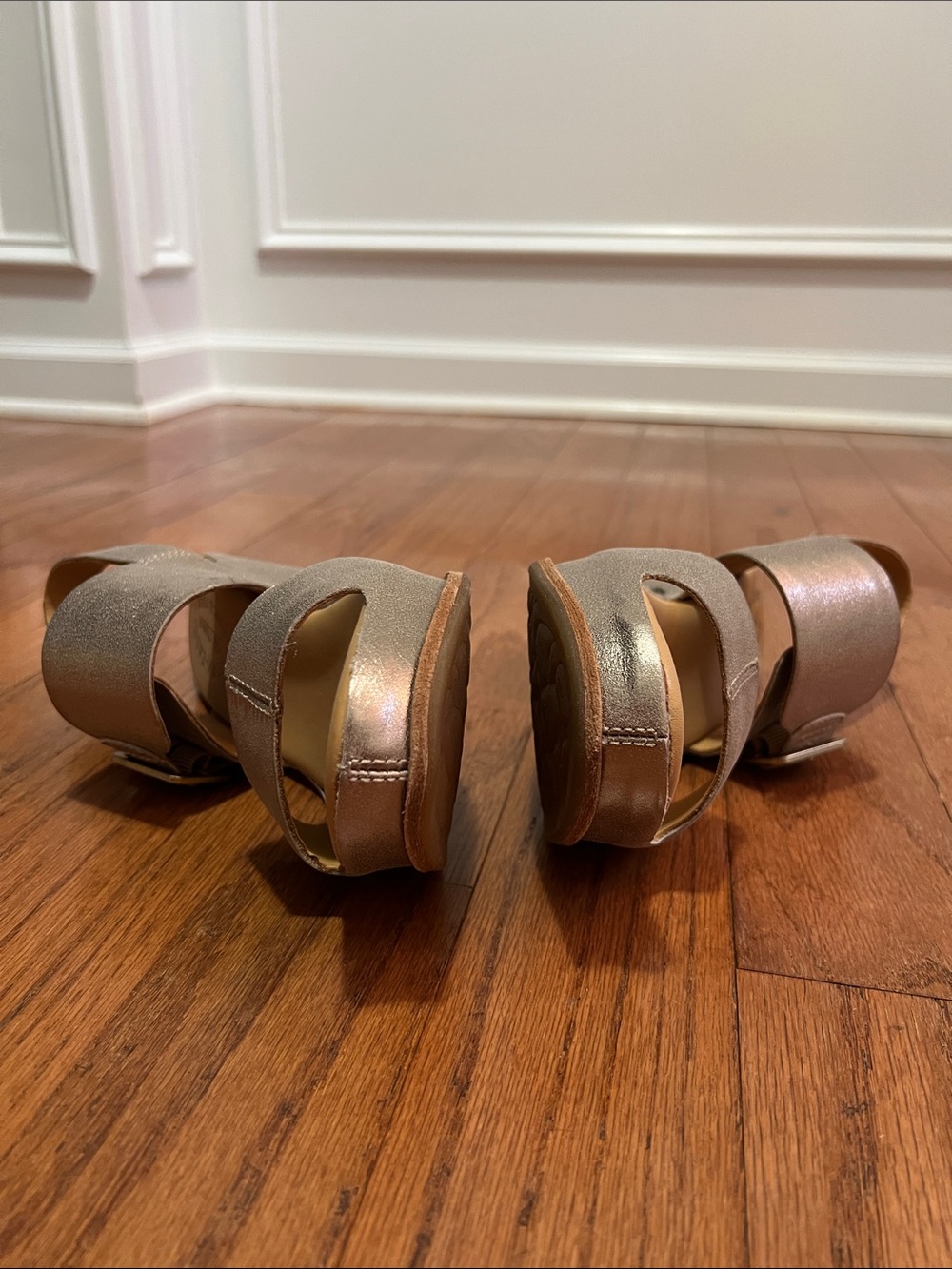 Kork-Ease Gold Metallic Platform Sandals - Picture 4 of 4
